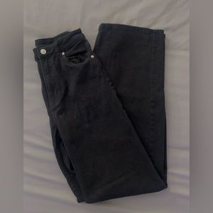 high waisted black flare jeans